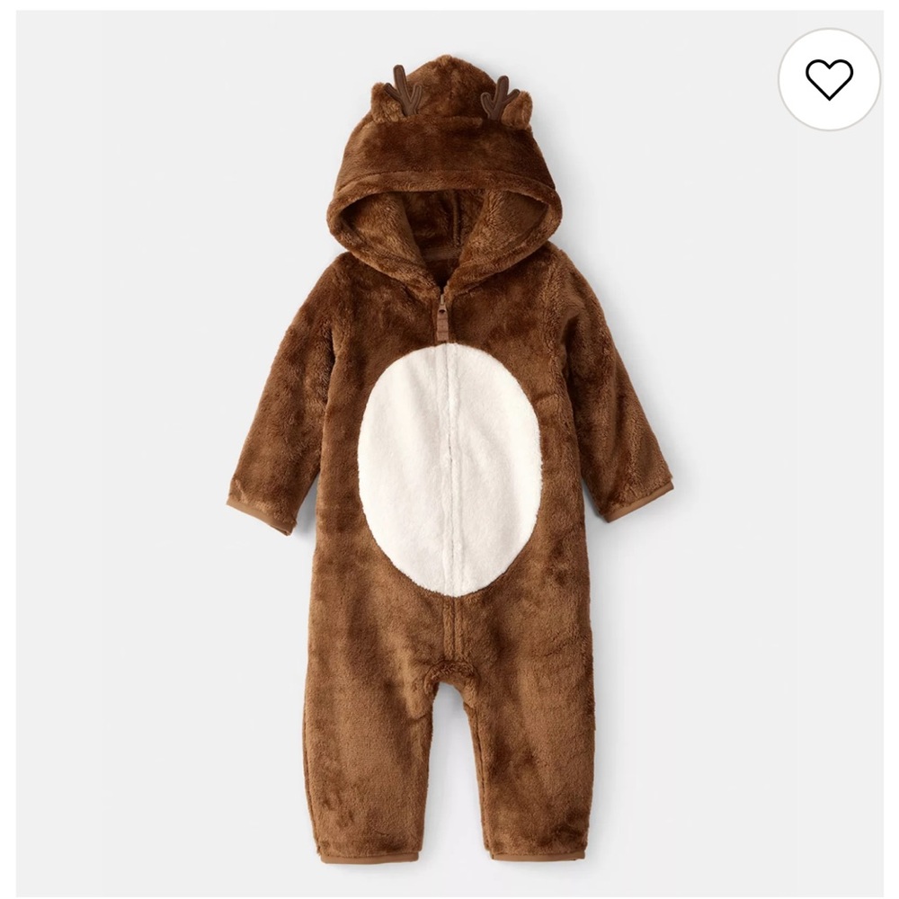 Baby Carter's Reindeer Hooded Jumpsuit